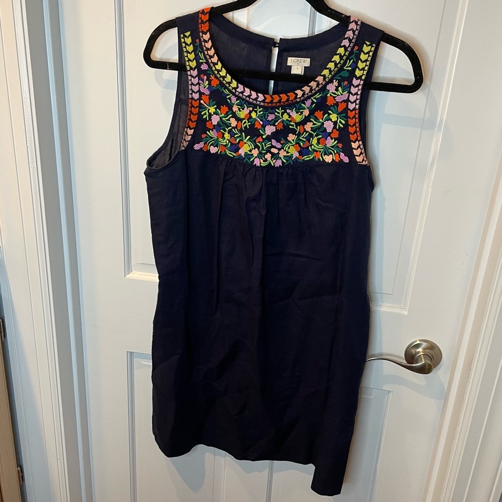 J Crew Factory navy blue dress